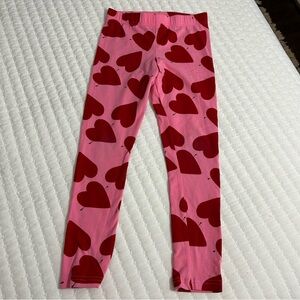 Carter's Pink Leggings with Red Heart Print
